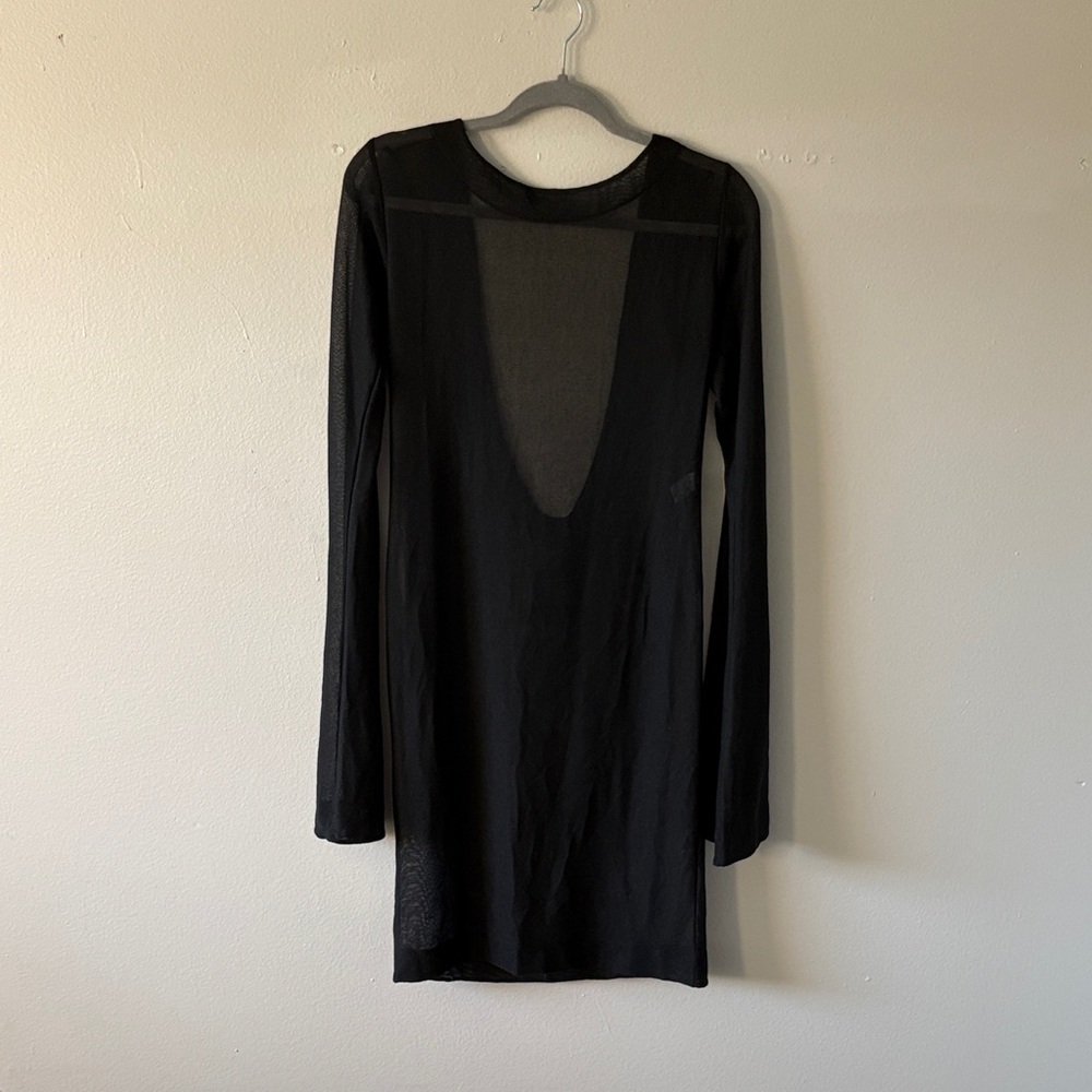 Elegant Black Sheer Dress